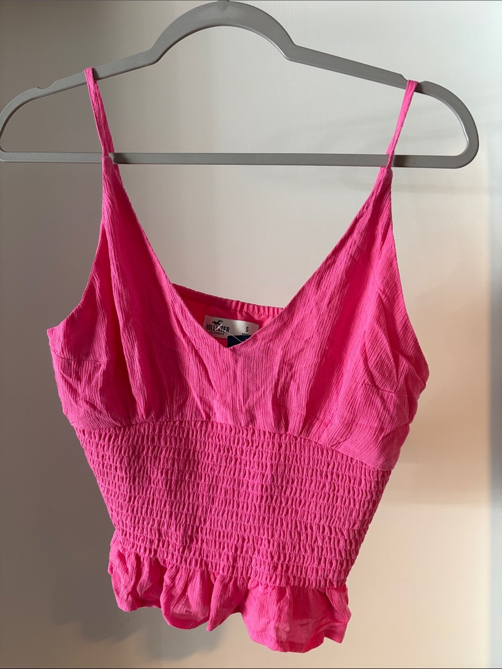 Hollister Hot Pink Textured V-Neck Cami